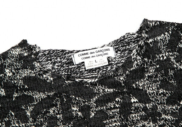 COMME des GARCONS 20AW Pigment Floral Sweater Black Size L