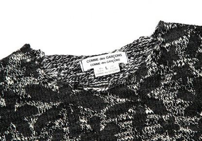 COMME des GARCONS 20AW Pigment Floral Sweater Black Size L
