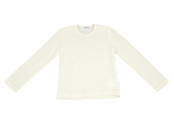 COMME des GARCONS Frill Mesh Knit Sweater Cream Size M