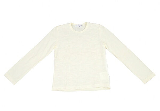 COMME des GARCONS Frill Mesh Knit Sweater Cream Size M