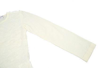 COMME des GARCONS Frill Mesh Knit Sweater Cream Size M