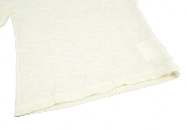 COMME des GARCONS Frill Mesh Knit Sweater Cream Size M