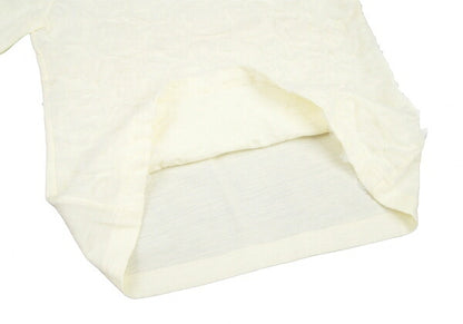 COMME des GARCONS Frill Mesh Knit Sweater Cream Size M