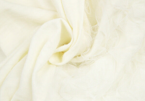 COMME des GARCONS Frill Mesh Knit Sweater Cream Size M