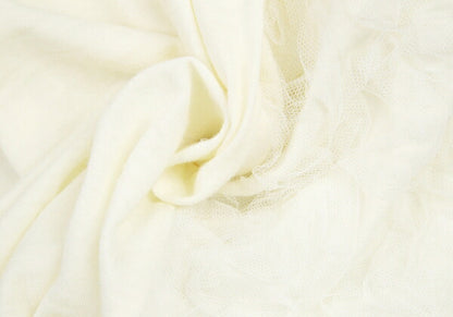 COMME des GARCONS Frill Mesh Knit Sweater Cream Size M