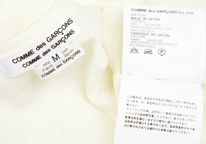 COMME des GARCONS Frill Mesh Knit Sweater Cream Size M