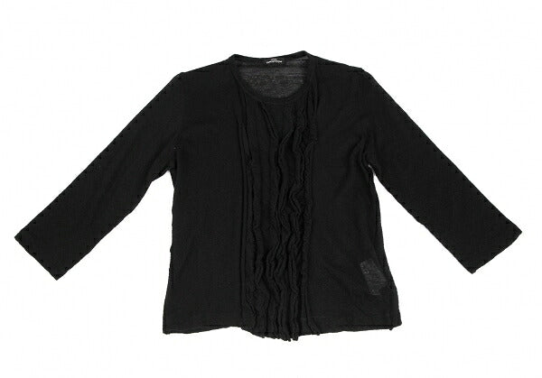 COMME des GARCONS Front Tucked Frill Sweater Black Size M