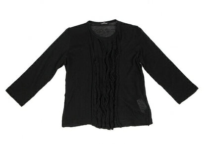 COMME des GARCONS Front Tucked Frill Sweater Black Size M