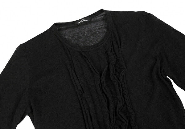 COMME des GARCONS Front Tucked Frill Sweater Black Size M