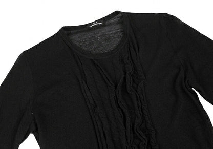 COMME des GARCONS Front Tucked Frill Sweater Black Size M