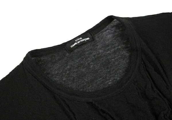 COMME des GARCONS Front Tucked Frill Sweater Black Size M