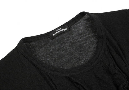 COMME des GARCONS Front Tucked Frill Sweater Black Size M