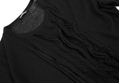 COMME des GARCONS Front Tucked Frill Sweater Black Size M