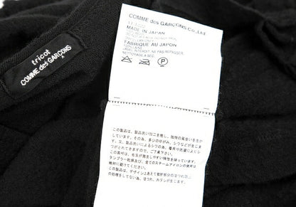 COMME des GARCONS Front Tucked Frill Sweater Black Size M