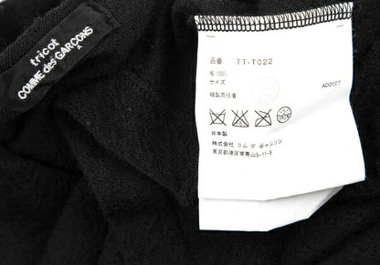 COMME des GARCONS Front Tucked Frill Sweater Black Size M