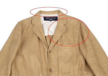 COMME des GARCONS HOMME Garment Dyed Jacket Beige Size S