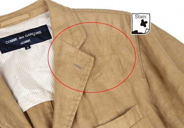 COMME des GARCONS HOMME Garment Dyed Jacket Beige Size S