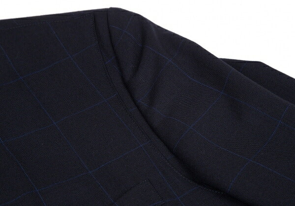 COMME des GARCONS HOMME DEUX Windowpane Jacket Navy Size M