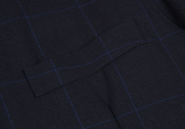 COMME des GARCONS HOMME DEUX Windowpane Jacket Navy Size M