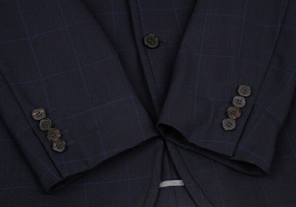 COMME des GARCONS HOMME DEUX Windowpane Jacket Navy Size M