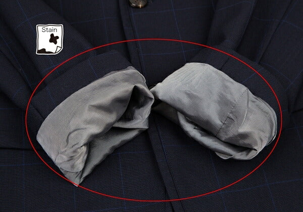 COMME des GARCONS HOMME DEUX Windowpane Jacket Navy Size M