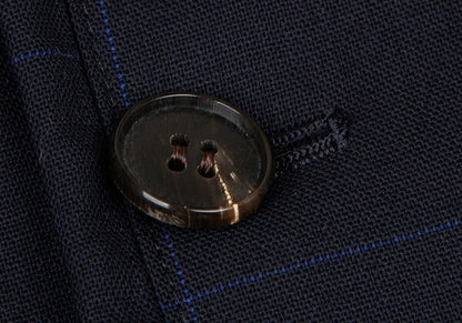 COMME des GARCONS HOMME DEUX Windowpane Jacket Navy Size M