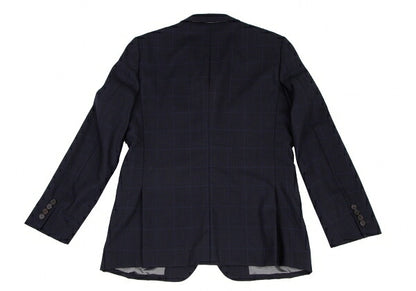 COMME des GARCONS HOMME DEUX Windowpane Jacket Navy Size M