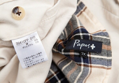 Papas 22AW Cotton Blend Work Pants Ivory Size 2X
