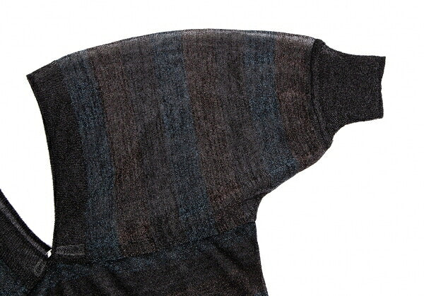 ISSEY MIYAKE Sheer Glitter Knit Sweater Black Size 2