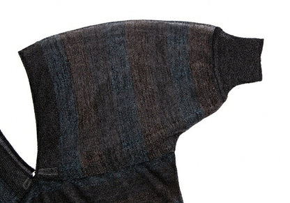 ISSEY MIYAKE Sheer Glitter Knit Sweater Black Size 2