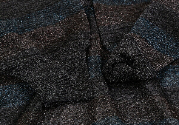 ISSEY MIYAKE Sheer Glitter Knit Sweater Black Size 2