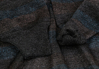 ISSEY MIYAKE Sheer Glitter Knit Sweater Black Size 2