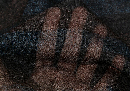 ISSEY MIYAKE Sheer Glitter Knit Sweater Black Size 2