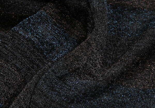ISSEY MIYAKE Sheer Glitter Knit Sweater Black Size 2