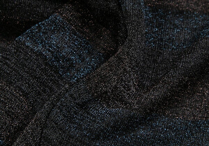 ISSEY MIYAKE Sheer Glitter Knit Sweater Black Size 2