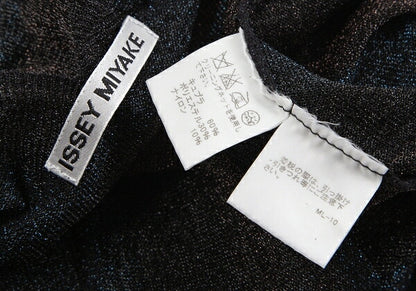 ISSEY MIYAKE Sheer Glitter Knit Sweater Black Size 2