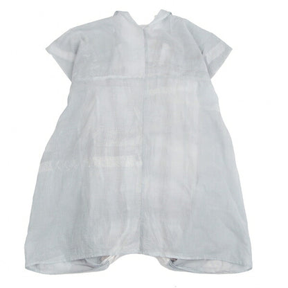 ISSEY MIYAKE Check Panel Linen Cotton Vest White/Gray Size 2