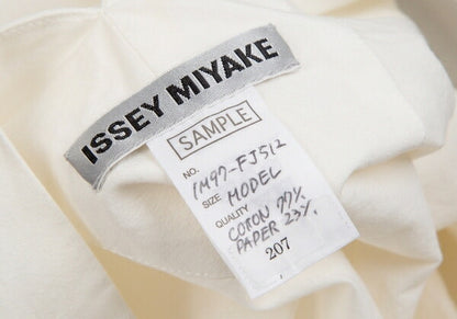 ISSEY MIYAKE Cotton Washi Rope Design Blouse White Size M