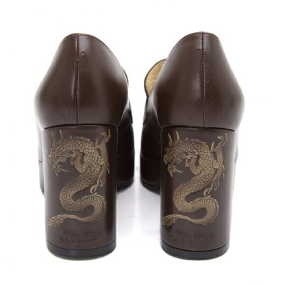 Jean Paul GAULTIER Dragon Leather Loafers Size 23.5CM