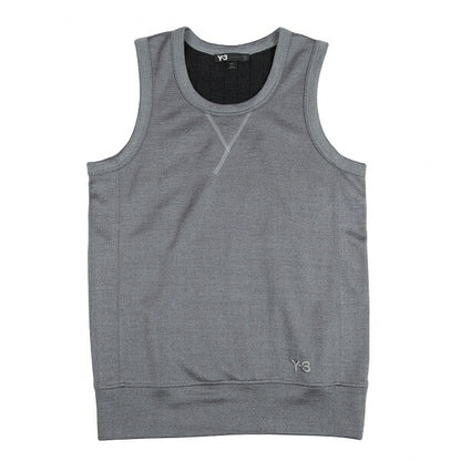 Y-3 Back 3-Stripes Poly-Cotton Tank Top Size S