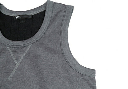 Y-3 Back 3-Stripes Poly-Cotton Tank Top Size S