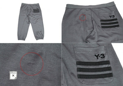 Y-3 Poly Cotton Back 3-Stripe Sleeveless Top Gray