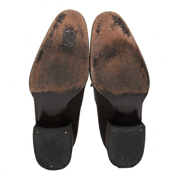 PRADA Nylon Low-Top Sneakers Brown Size 36 (23cm)
