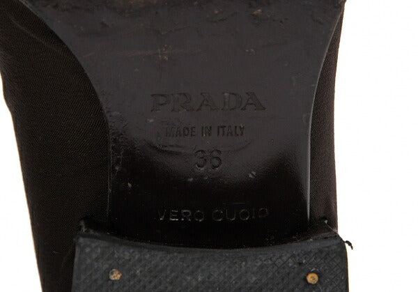 PRADA Nylon Low-Top Sneakers Brown Size 36 (23cm)