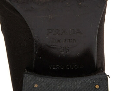 PRADA Nylon Low-Top Sneakers Brown Size 36 (23cm)
