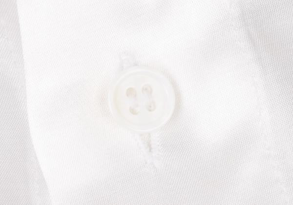 Y's Rayon Satin Round Collar Button-Up Shirt White Size 3