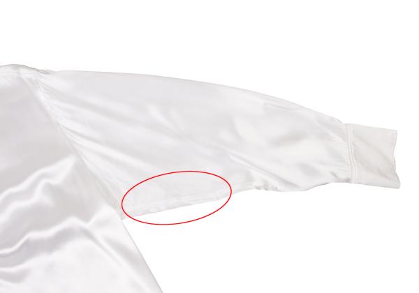 Y's Rayon Satin Round Collar Button-Up Shirt White Size 3