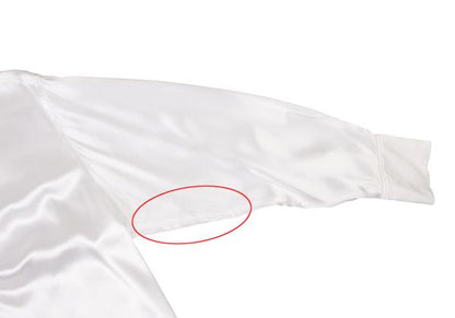 Y's Rayon Satin Round Collar Button-Up Shirt White Size 3