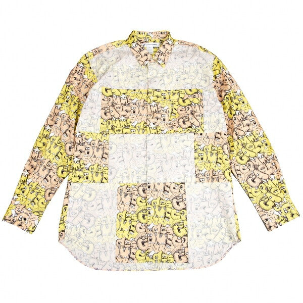 COMME des GARCONS SHIRT x KAWS 21AW Shirt Yellow Size L