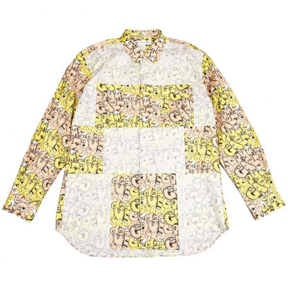 COMME des GARCONS SHIRT x KAWS 21AW Shirt Yellow Size L